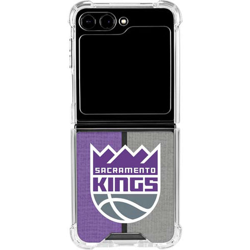 NBA Sacramento Kings Split Canvas Galaxy Z Flip6 Clear Case